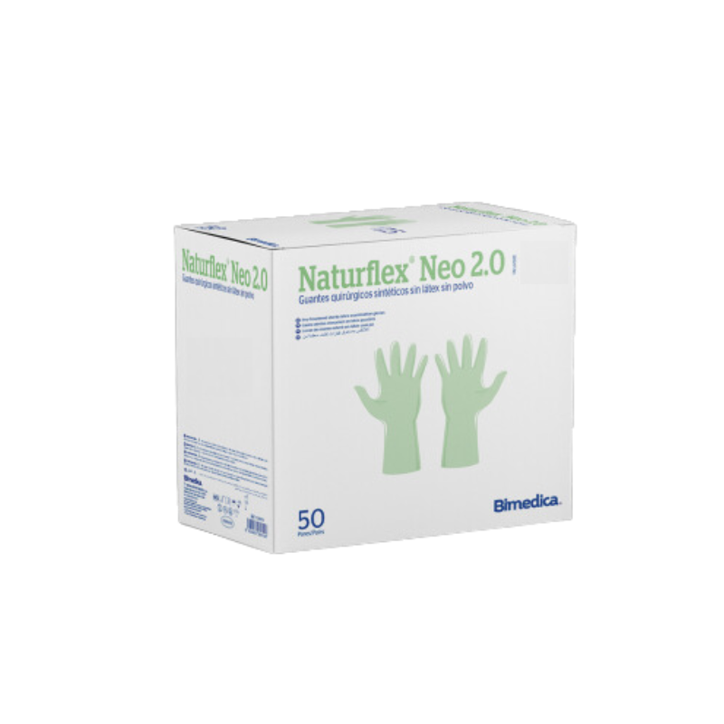 Guante esteril naturflex neo 2.0 talla 7 ref: 147057 caja 50 pares