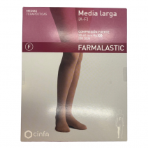 Media farmalastic larga compresion normal beige mediana 2 uds