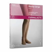 Farmalastic media larga compresión normal beige talla reina 1 ud