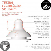 Suavinex Biberón 150ml Tetina Fisiológica SX Pro Flujo Lento (S)