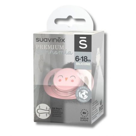 Suavinex chupete tetina silicona fisiológica Premium 6-18m