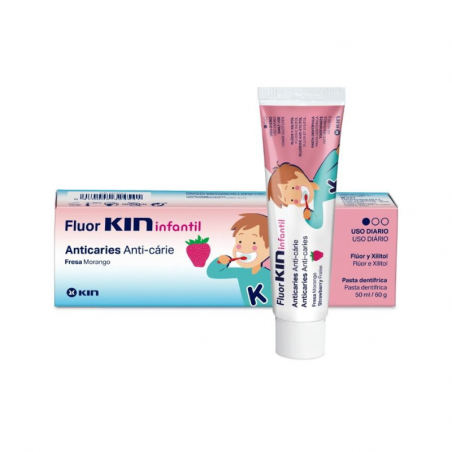 Fluor kin infantil pasta fresa 100 ml