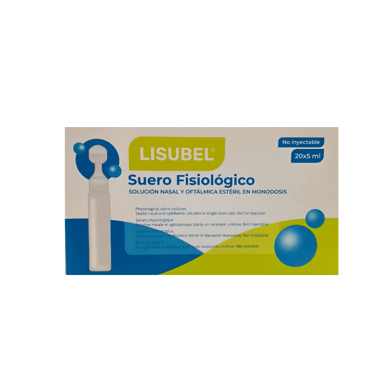 Lisubel suero fisiologico 20 monodosis 5 ml