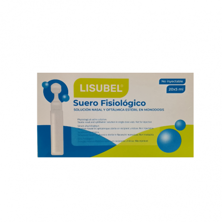 Lisubel suero fisiologico 20 monodosis 5 ml