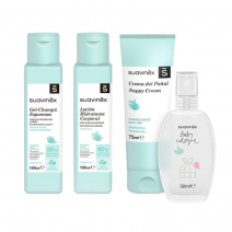 Suavinex neceser de viaje con 4 productos azul