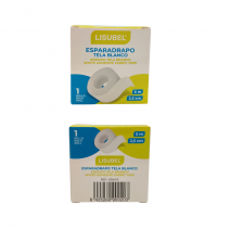 Esparadrapo de tela blanco borde zizag 2,5cmx5cm Lisubel 1 ud