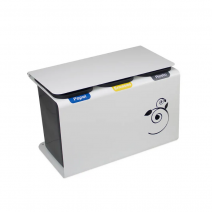 Contenedor de residuos de 45 litros con tapa doble luna ref: MCON013111