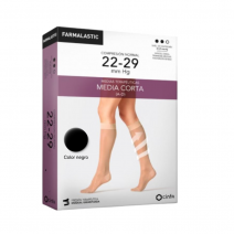Media corta farmalastic compresión normal negra talla mediana