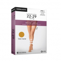Media larga farmalastic compresión normal color camel talla reina