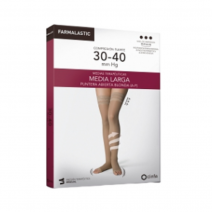 Media larga farmalastic compresión fuerte puntera abierta talla...