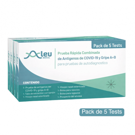 Pack-5-Test-Combinado-COVID-19-y-Gripe-A+B – Autodiagnóstico-de-Antígenos