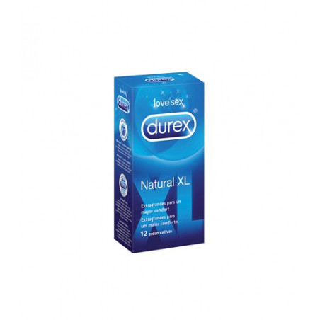 DUREX PRESERVATIVOS NATURAL XL 12 UNIDADES