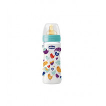 CHICCO BIBERON PP TET CAUCHO BOCA ANCHA +4M 330 ML